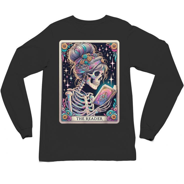 The Reader Tarot Card Women Book Lover Librarian Read Unisex Long Sleeve T-Shirt