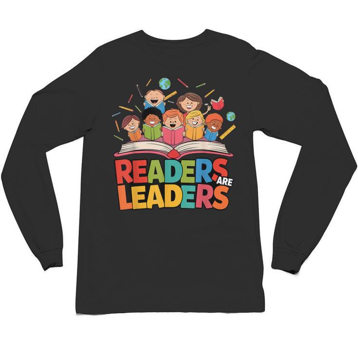 Readers Are Leaders Motivational Reading Book Quote Unisex Long Sleeve T-Shirt