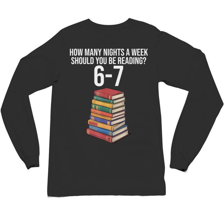 Reading Book Teacher 67 Six Seven Meme Unisex Long Sleeve T-Shirt