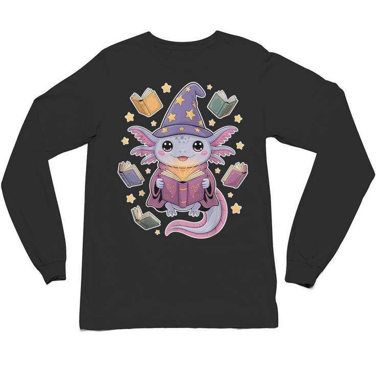 ReadsALOTL Cute Axolotl Book Lover Unisex Long Sleeve T-Shirt