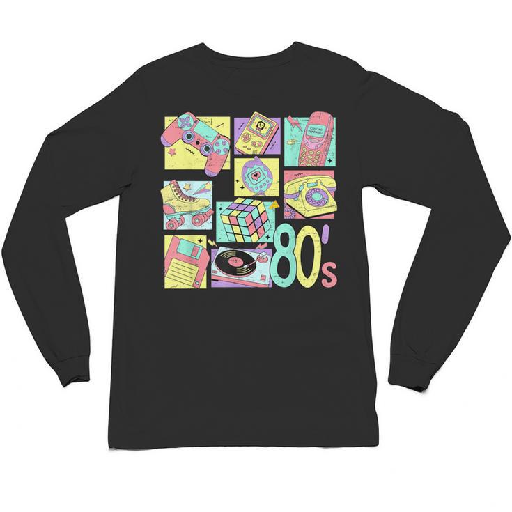 Retro 80s Nostalgia 1980s Throwback Party Costume Unisex Long Sleeve T-Shirt