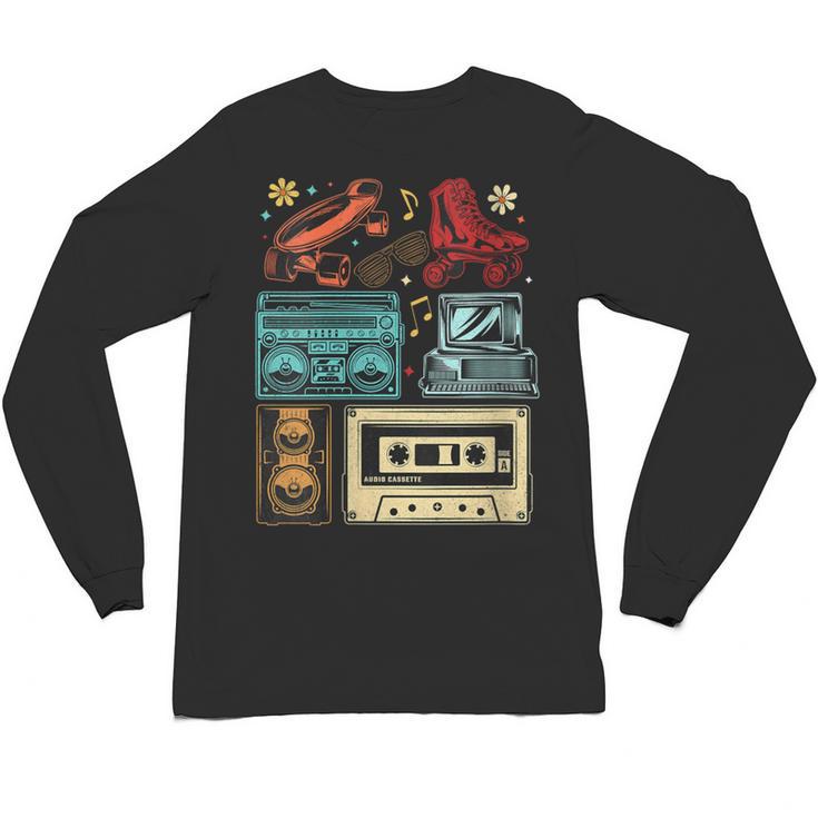 Retro Cassette 70s 80s 90s Music Vintage Party Nostalgia Unisex Long Sleeve T-Shirt