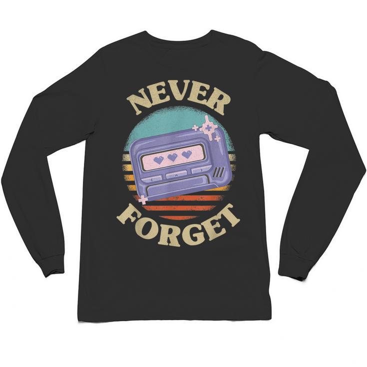 Retro Pager Never Forget Nostalgia Vintage Unisex Long Sleeve T-Shirt