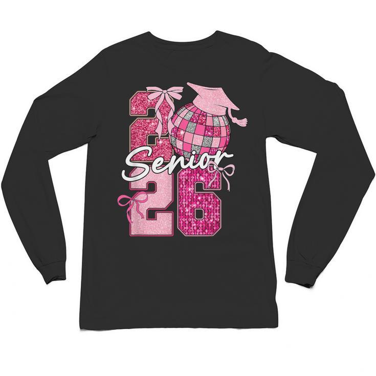 Retro Senior 2026 Coquette Bow Graduation Class Of 2026 Unisex Long Sleeve T-Shirt