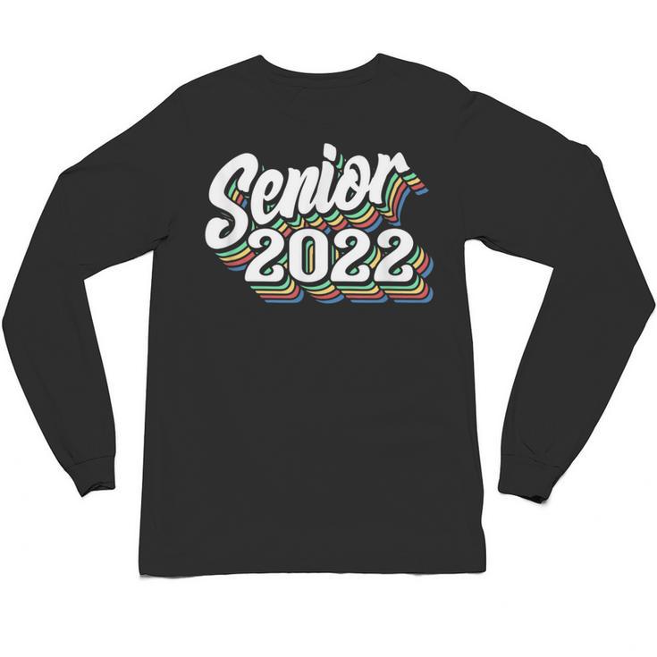 Retro Senior Class Of 2022 Men Women Graduation 90's Grad Unisex Long Sleeve T-Shirt