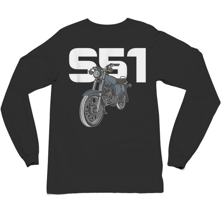 Retro Simme Moped Nostalgia Eastern Block Schwalbe Driver DDR Unisex Long Sleeve T-Shirt