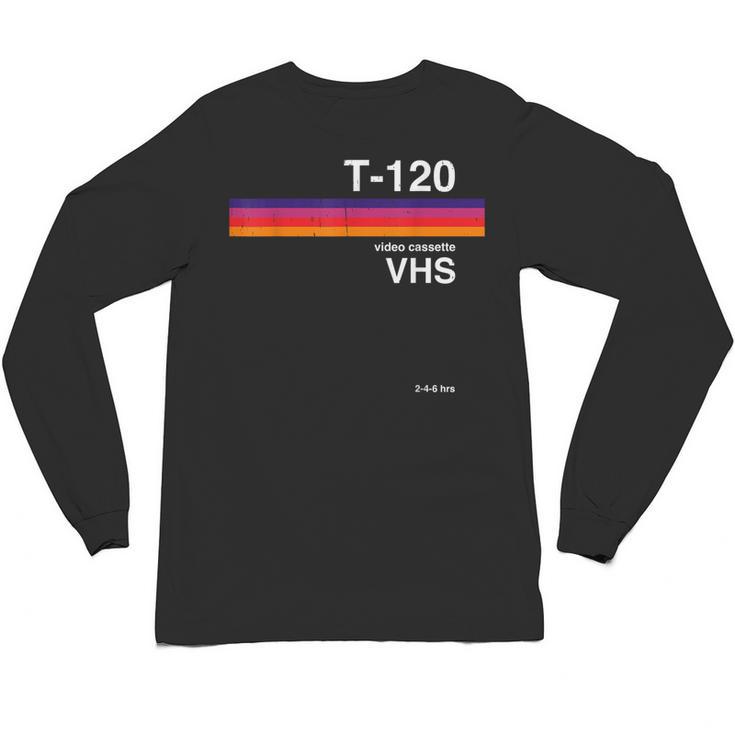 Retro VHS Tape Graphics 80s 90s Nostalgia Costume Unisex Long Sleeve T-Shirt