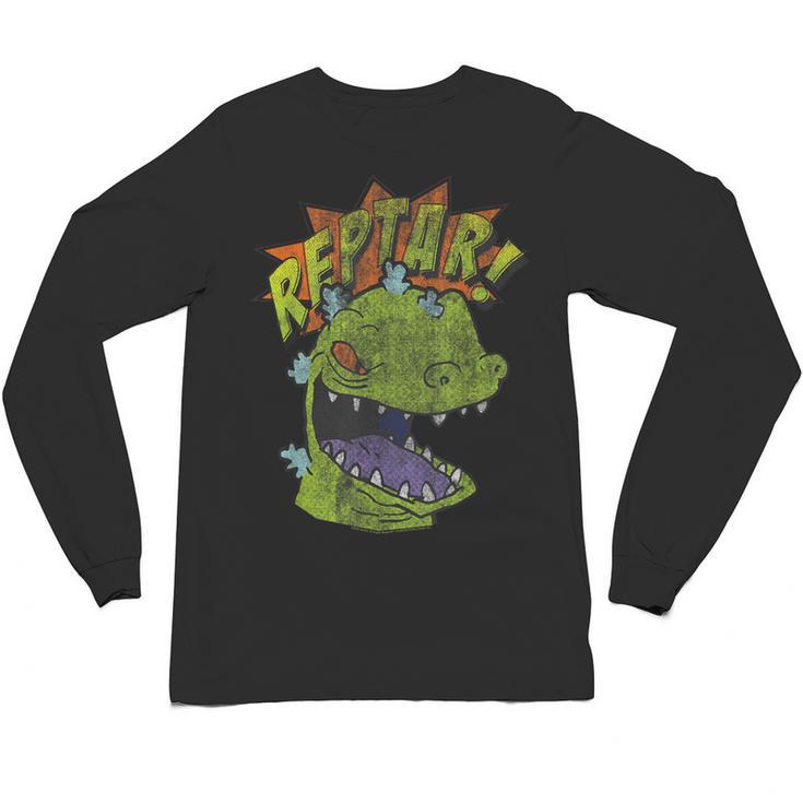 Rugrats Reptar Distressed Comic Book Style Cartoon Unisex Long Sleeve T-Shirt