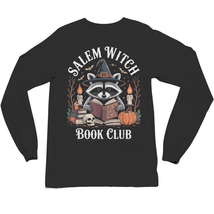 Salem Witch Book Club Raccoon Halloween Unisex Long Sleeve T-Shirt