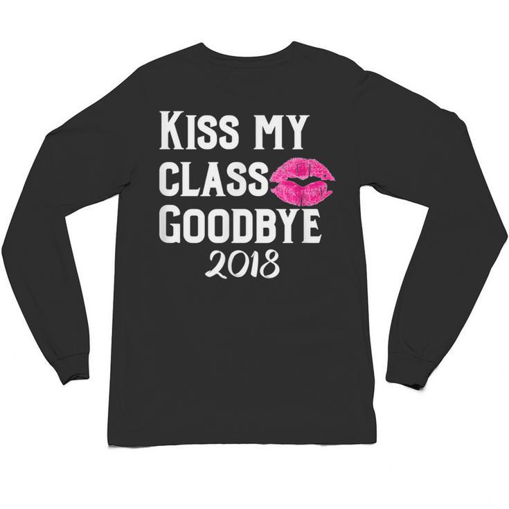 Sen18r Shirt Senior 2018 Graduation Kiss Lips Unisex Long Sleeve T-Shirt