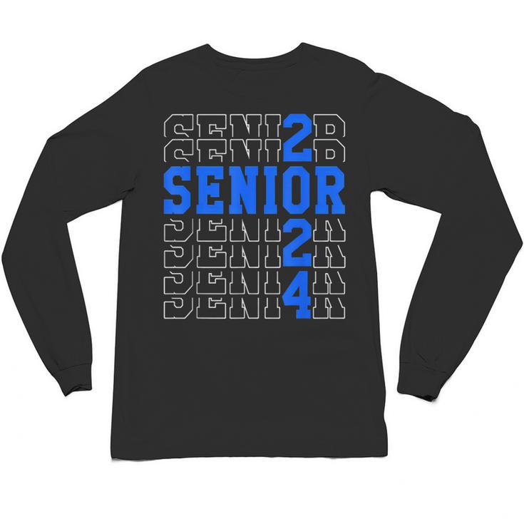 Senior 2024 Graphic Class Of 2024 Graduation Graphic Unisex Long Sleeve T-Shirt