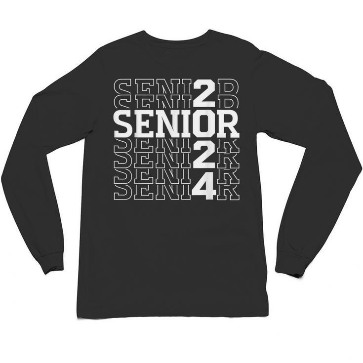 Senior 2024 Graduation Graduate Class Of 2024 Women Boy Girl Unisex Long Sleeve T-Shirt