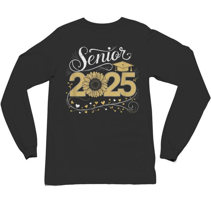 Senior 2025 Graduation Sunflower Class Of 2025 Unisex Long Sleeve T-Shirt