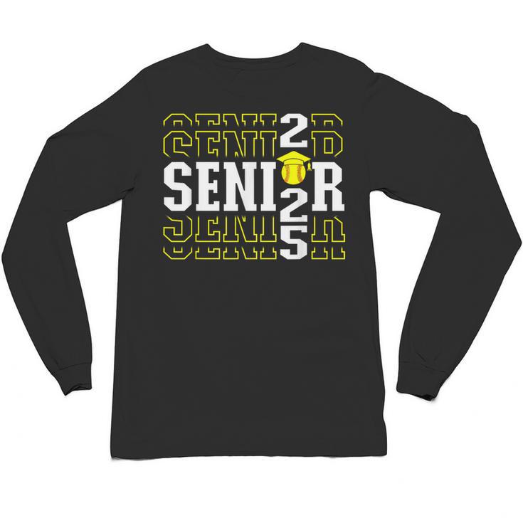 Senior 2025 Softball Class Of 2025 Graduation Unisex Long Sleeve T-Shirt