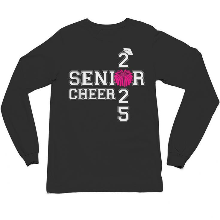 Senior Cheerleader Cheer Class Of 2025 Graduation Graduate Unisex Long Sleeve T-Shirt