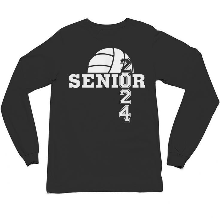 Senior Class Of 2024 Volleyball Seniors School Graduation Unisex Long Sleeve T-Shirt