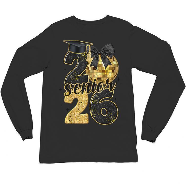 Senior Class Of 2026 Senior Girl Graduation Cap Coquette Bow Unisex Long Sleeve T-Shirt
