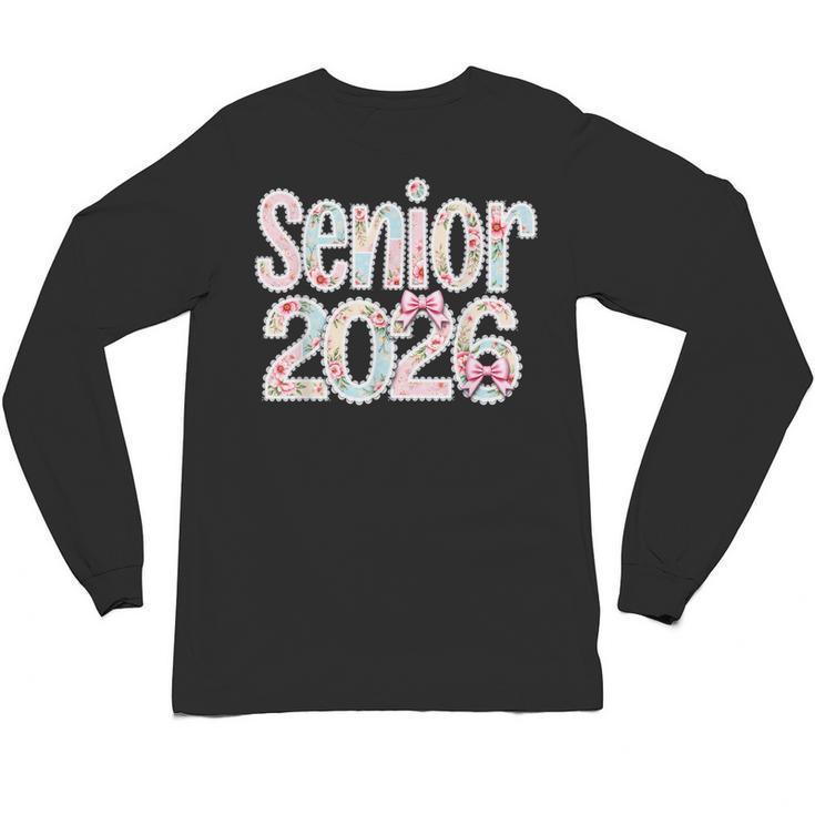 Senior Class Of 2026 Graduation 2026 Coquette Pink Bow Cute Unisex Long Sleeve T-Shirt