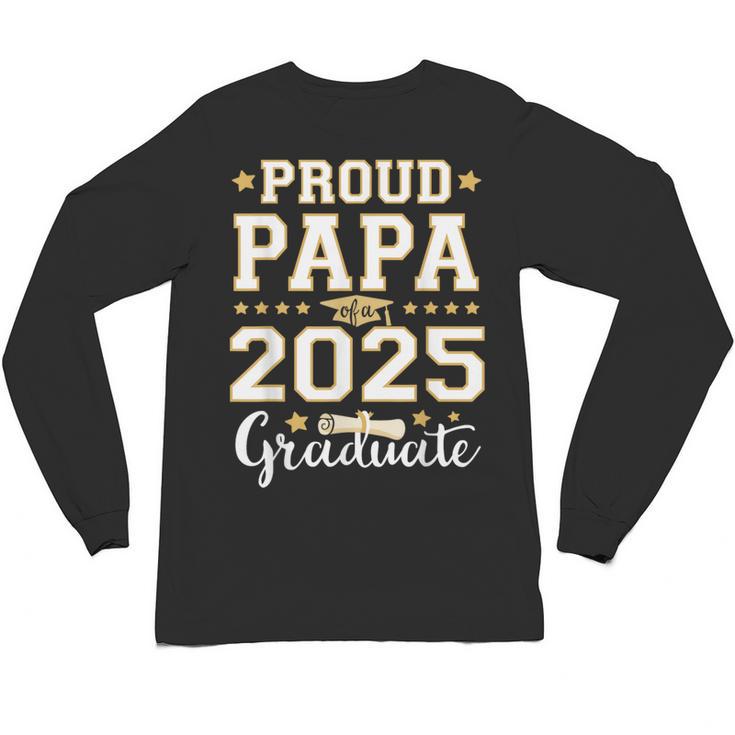 Senior Graduation Proud Papa 2025 Graduate Class Matching Unisex Long Sleeve T-Shirt