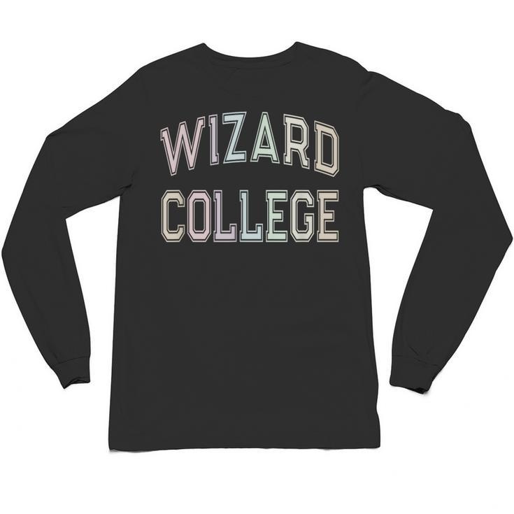 Silly Sarcastic WIZARD COLLEGE Introvert Anti Social School Unisex Long Sleeve T-Shirt