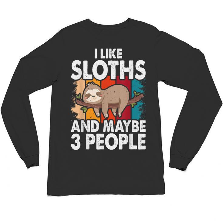 Sloth For Sloth Lover Men Women Kids Introvert Unisex Long Sleeve T-Shirt