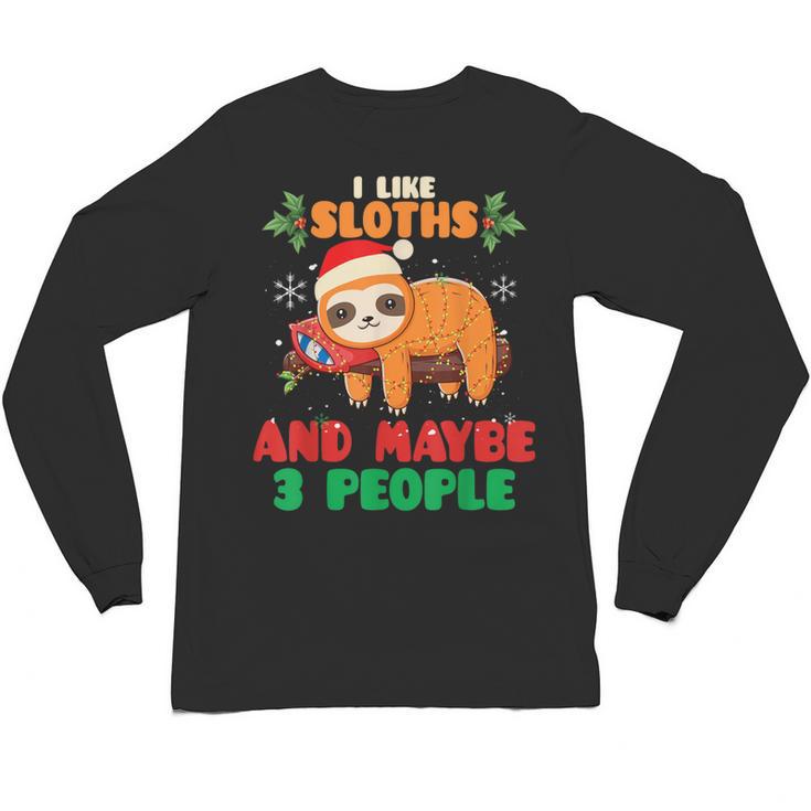Sloth For Sloth Lover Men Women Kids Introverts Unisex Long Sleeve T-Shirt