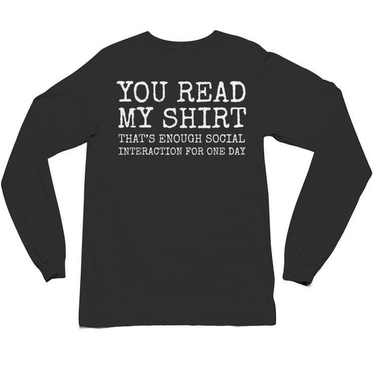 Social Interaction Introvert Humor Unisex Long Sleeve T-Shirt