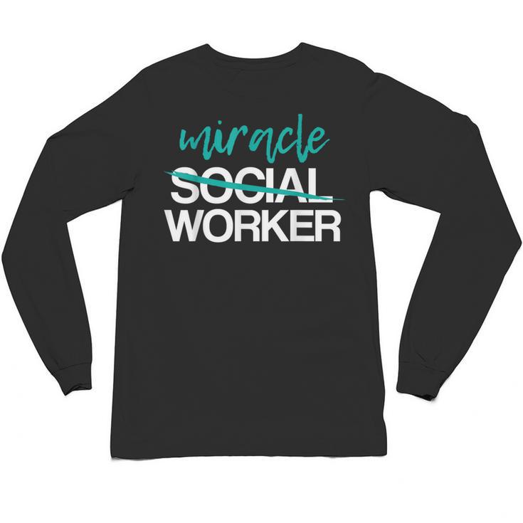 Social Worker Work Month MSW Graduation Masters Unisex Long Sleeve T-Shirt