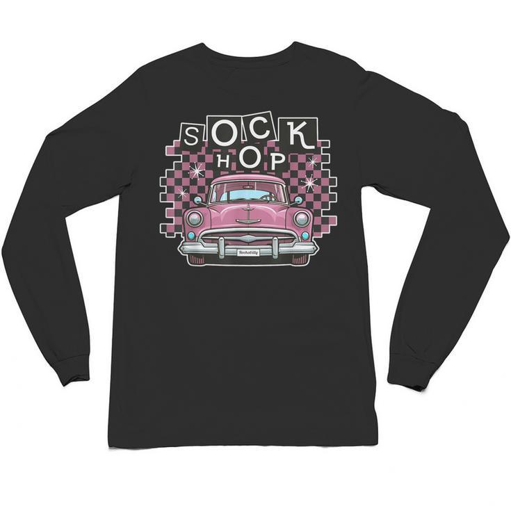 Sock Hop 50s Classic Car Nostalgia 1950s Greaser Unisex Long Sleeve T-Shirt