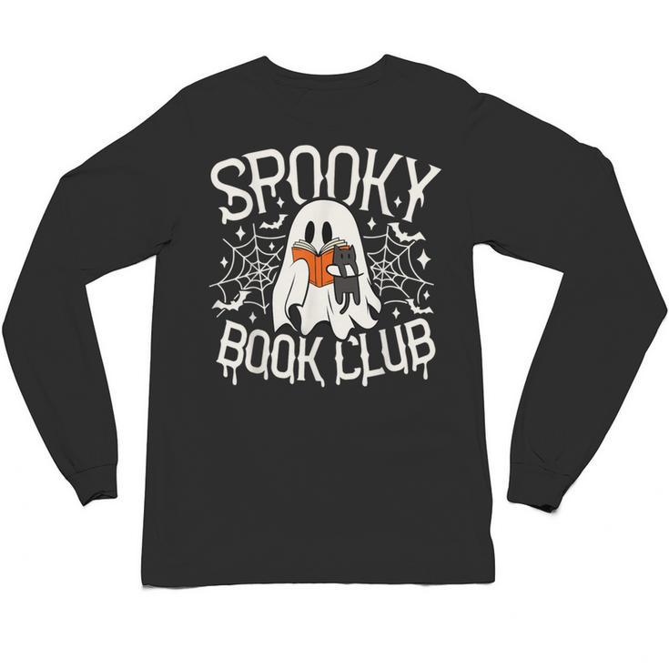 Spooky Book Club Cute Ghost Reading Book Halloween Costume Unisex Long Sleeve T-Shirt