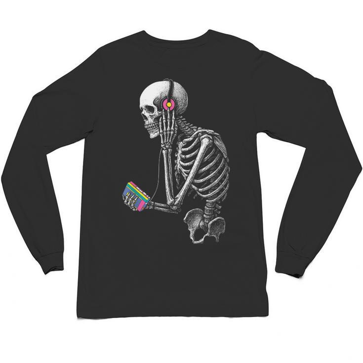 Stuck In The 80S Music Tee Walkman Cassette Nostalgia Unisex Long Sleeve T-Shirt
