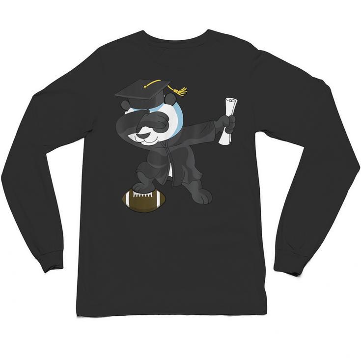 Student Graduation 2022 Panda Football Boys Girls Teenager Unisex Long Sleeve T-Shirt