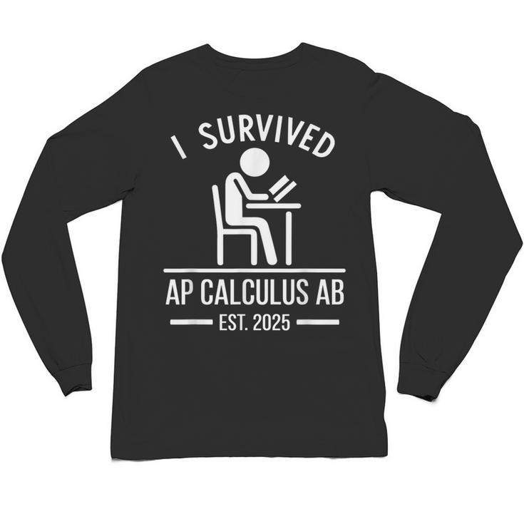 I Survived AP Calculus AB Graduation Senior 2025 Unisex Long Sleeve T-Shirt