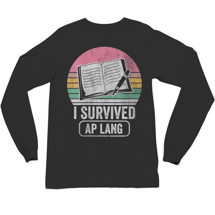 I Survived AP Lang Retro Book Graphic Unisex Long Sleeve T-Shirt
