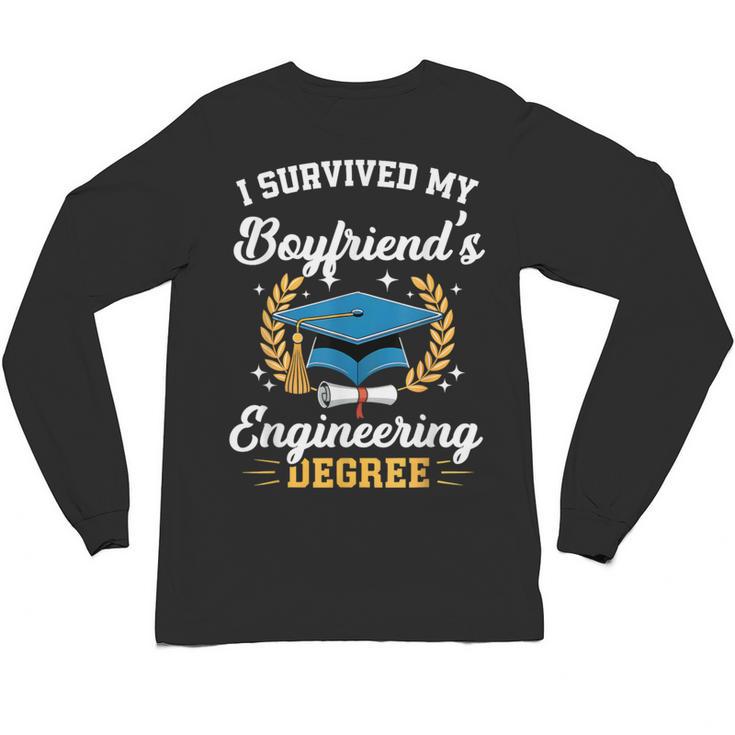 I Survived My Boyfriend's Engineering Degree Graduation Unisex Long Sleeve T-Shirt