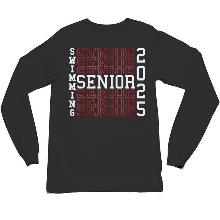 Swimming Senior Night Swimming Senior 2025 Graduation 40 Unisex Long Sleeve T-Shirt