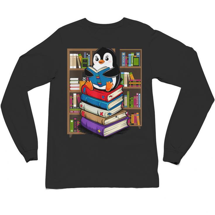 Teacher Librarian Kawaii Penguin Book Lover Penguin Unisex Long Sleeve T-Shirt