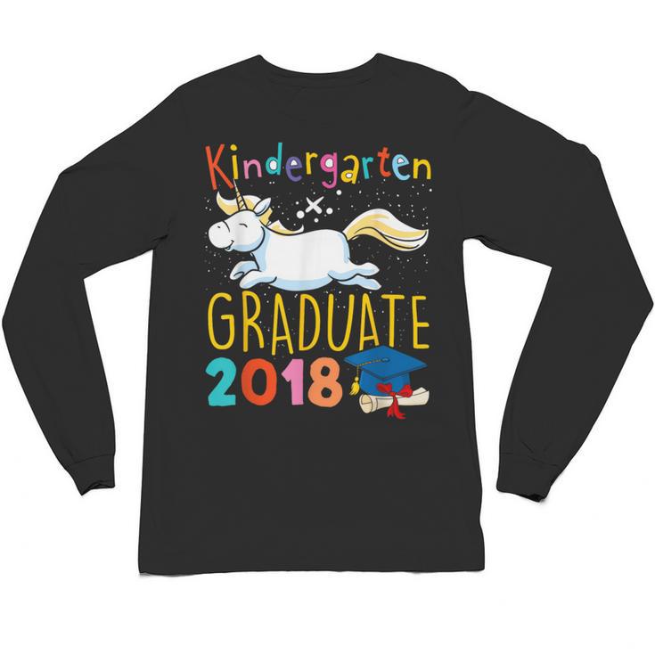 Unicorn Kindergarten Graduation Shirt Girls Unisex Long Sleeve T-Shirt