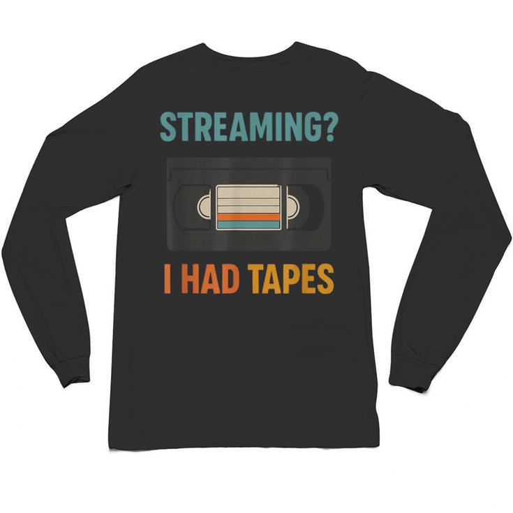 VHS Cassette Tape Retro 80s 90s Nostalgia Unisex Long Sleeve T-Shirt