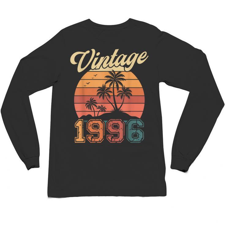 Vintage 1996 Retro Sunset Nostalgia 90s 30th Birthday Unisex Long Sleeve T-Shirt