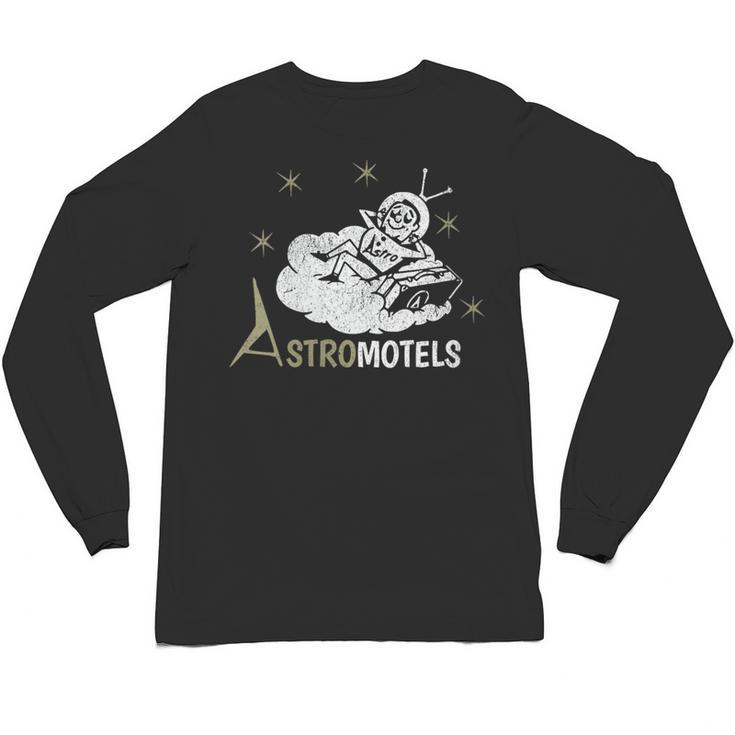 Vintage Hotel Matchbook Astro Motels 50s Retro Spaceman Unisex Long Sleeve T-Shirt