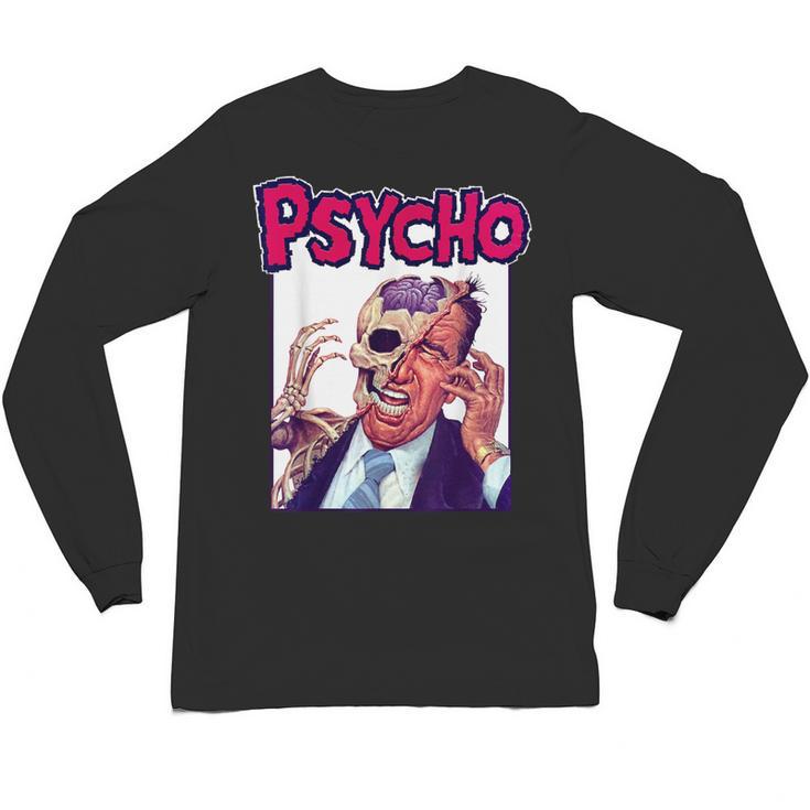 Vintage Movie Horror Poster Comic Book Graphic Film Night Unisex Long Sleeve T-Shirt