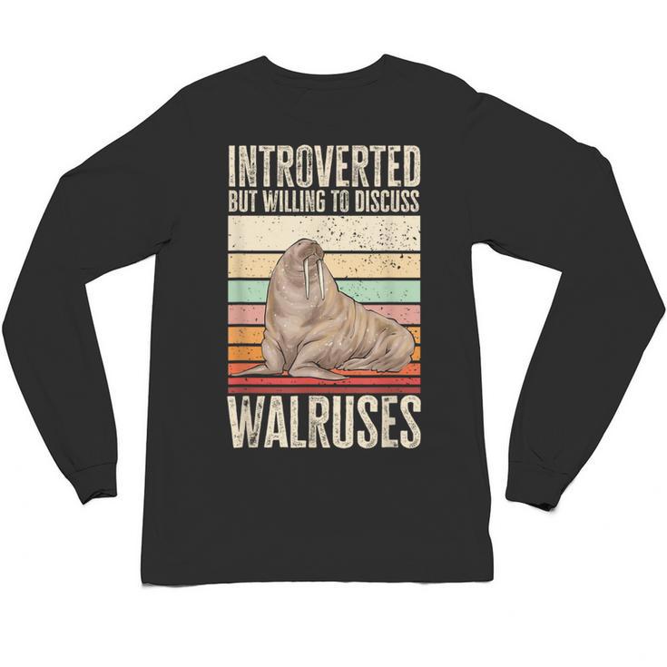 Walrus Lover Introvert Walrus Unisex Long Sleeve T-Shirt