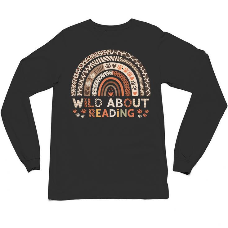 Wild About Reading Books Reader Lover Library Day Librarian Unisex Long Sleeve T-Shirt