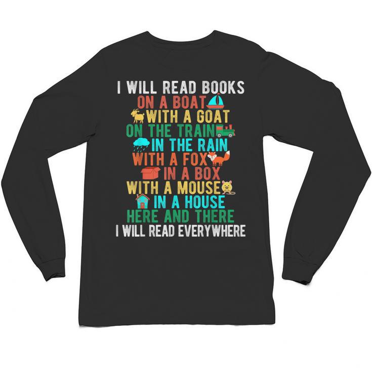 I Will Read Book On Boat Words For Kids Unisex Long Sleeve T-Shirt