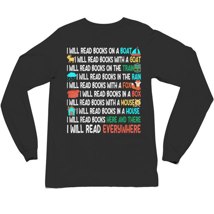I Will Read Books On A Boat & Everywhere Reading Book Unisex Long Sleeve T-Shirt