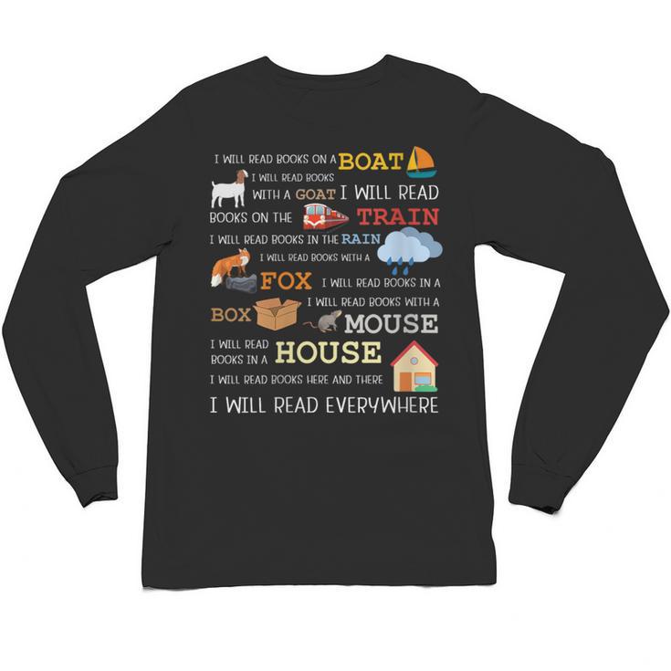 I Will Read Books On a Boat & Everywhere Reading Unisex Long Sleeve T-Shirt