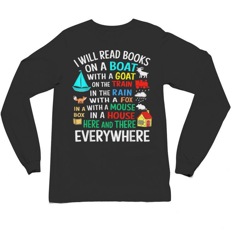 I Will Read Books On A Boat & Everywhere Unisex Long Sleeve T-Shirt