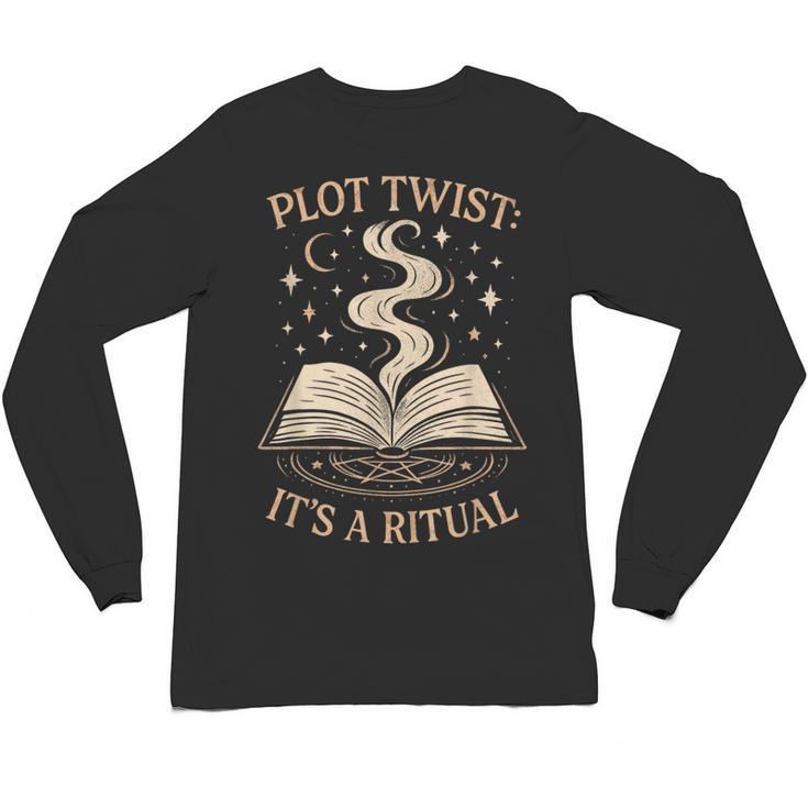 Witchy Book Club Pagan Reader Occult Fiction Coven Ritual Unisex Long Sleeve T-Shirt