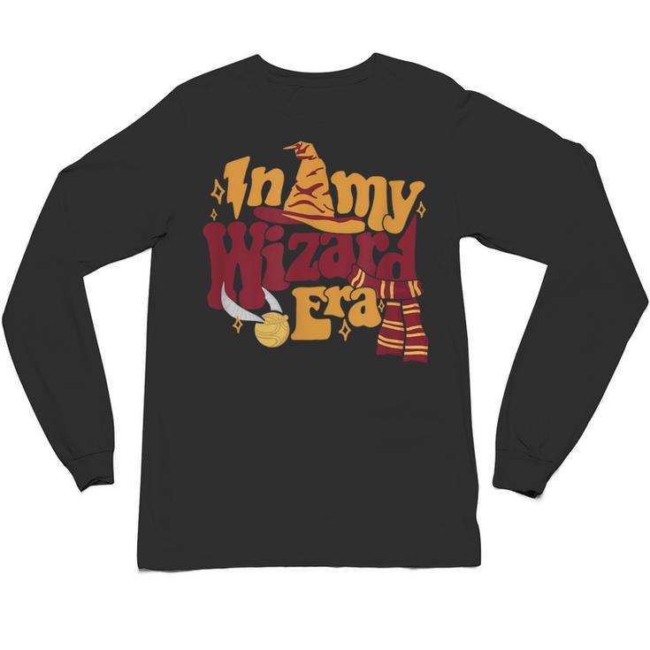 In My Wizard Era Groovy Bookish Fantasy Reader Book Lover Unisex Long Sleeve T-Shirt